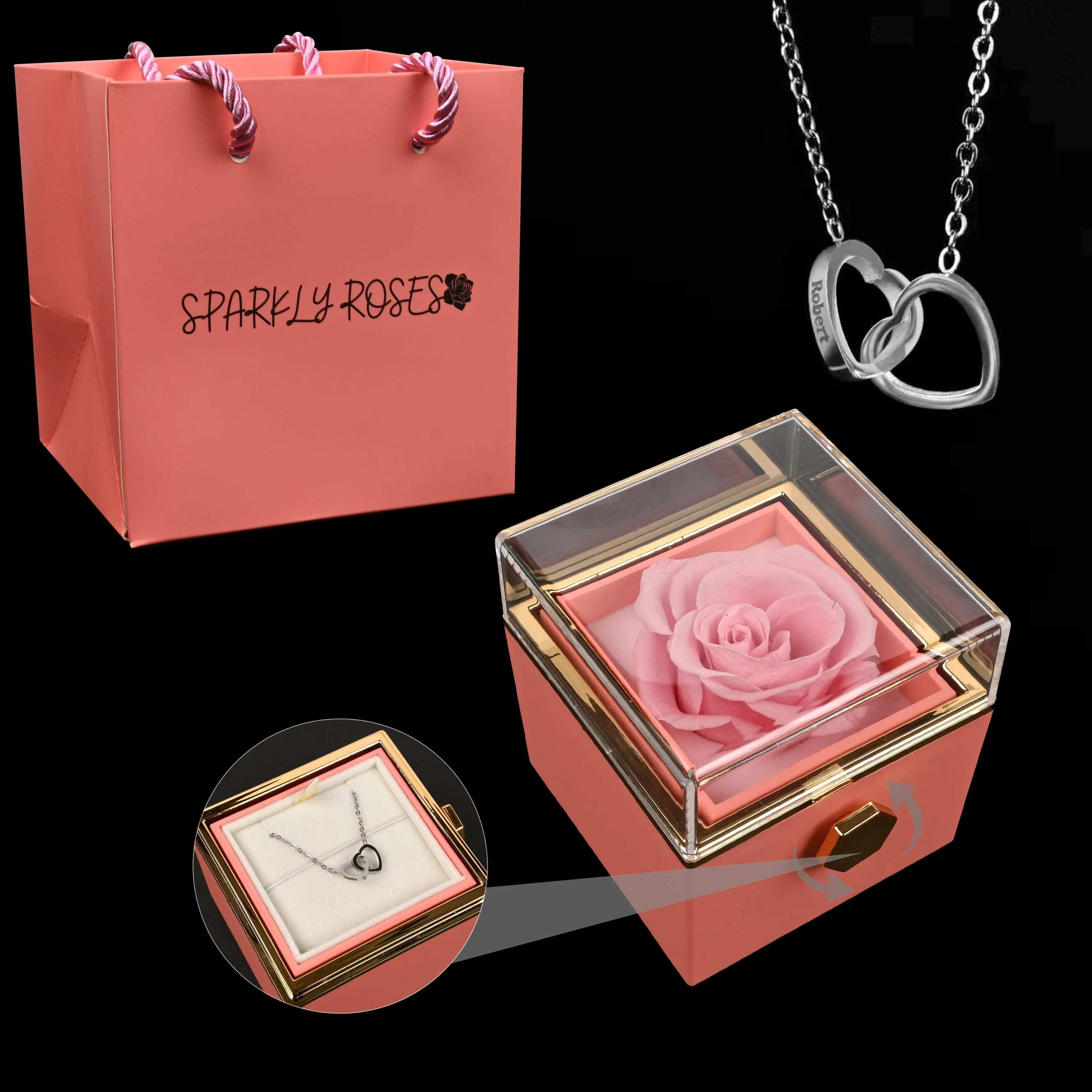Eternal Rose Box W/ Engraved Necklace - Image 21