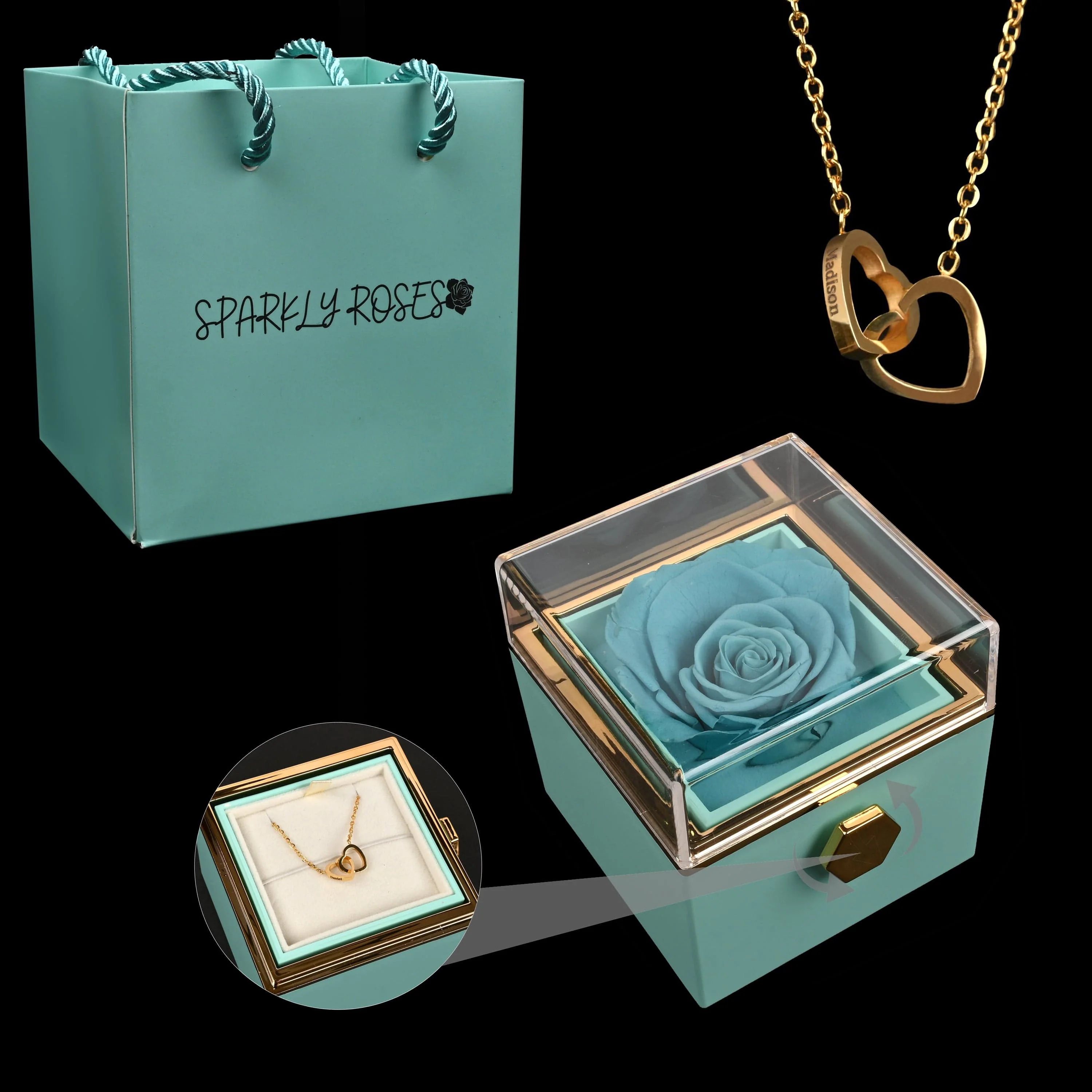 Eternal Rose Box W/ Engraved Necklace - Image 46